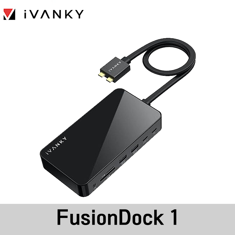 iVanky FusionDock1;  아이뱅키 퓨젼독1;  맥북 도킹스테이션,  12-in-1,  #180W 어댑터,  4K@60Hz 듀얼모니터, 썬더볼트 독 ,HDMI2.0,  96W, 1Gbps 이더넷, 덕유항공;
