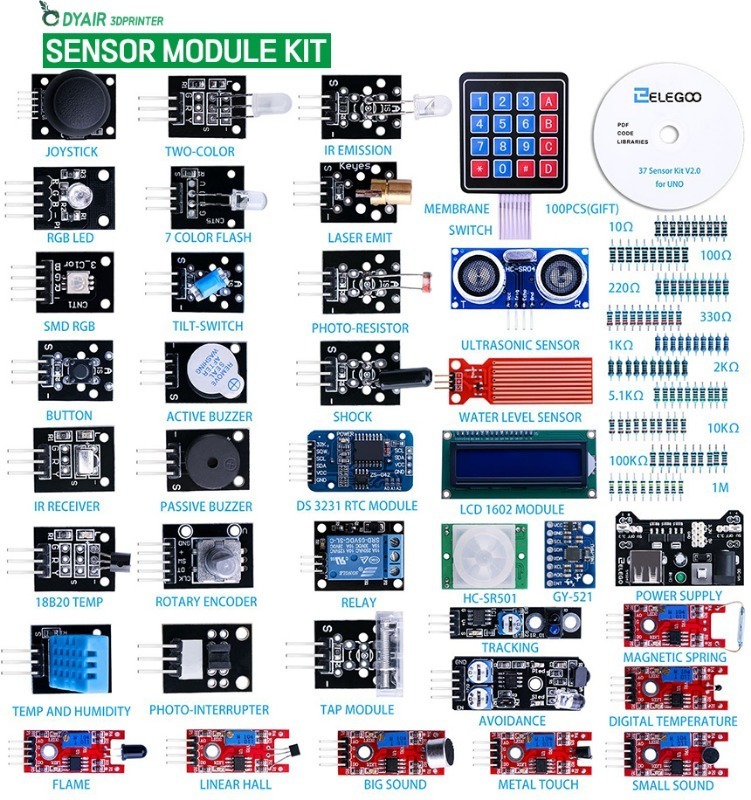 ELEGOO 37 Sensor Kit V2.0 - 아두이노 키트 덕유항공