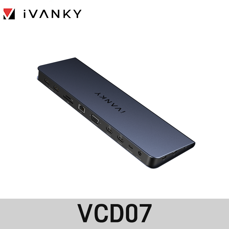 아이뱅키 맥북 도킹스테이션 MacBook Pro iVANKY 15-in-1 트리플 디스플레이 USB-C 범용 도킹스테이션 #100W 어댑터 포함 #M1/M2 듀얼 4K #썬더볼트 3/4 디스플레이링크 #HDMI 2.0/VGA #96W PD #7개 USB 포트 4.5년 보증기간 한국총판 덕유항공